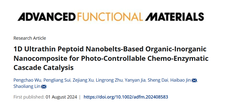 華東理工大學(xué)林紹梁、靳海寶教授團(tuán)隊(duì)AFM: 基于一維超薄類肽納米帶的有機(jī)-無機(jī)納米復(fù)合材料用于光控化學(xué)-酶級(jí)聯(lián)催化